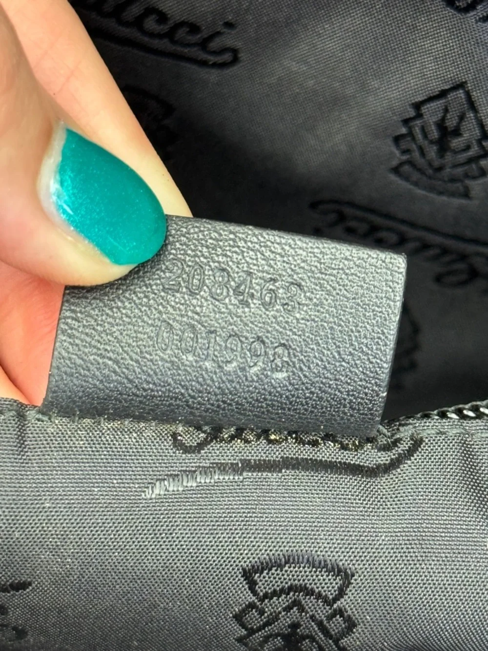 Gucci Black Embossed GG Leather Briefcase with Shoulder Strap